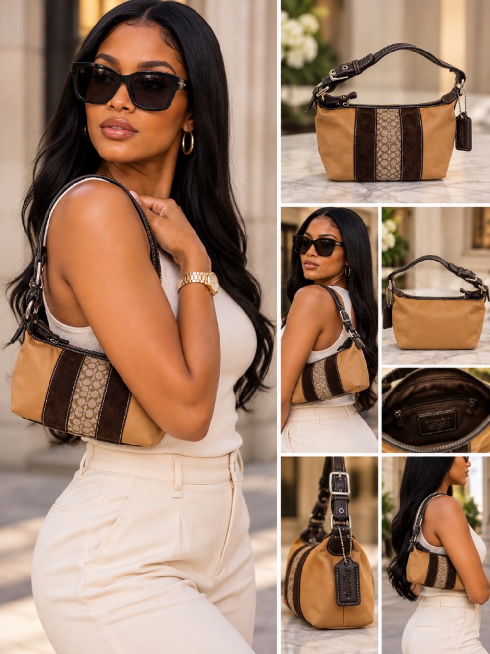 Authentic coach mini purse